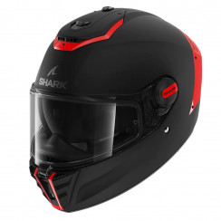 Мотошлем SHARK SPARTAN RS BLANK, цвет Черный Матовый/Красный, Размер S