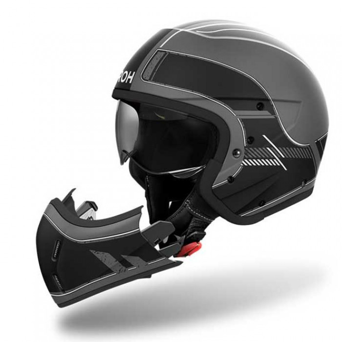 Мотошлем Airoh J110 RASTER, чёрный матовый, M