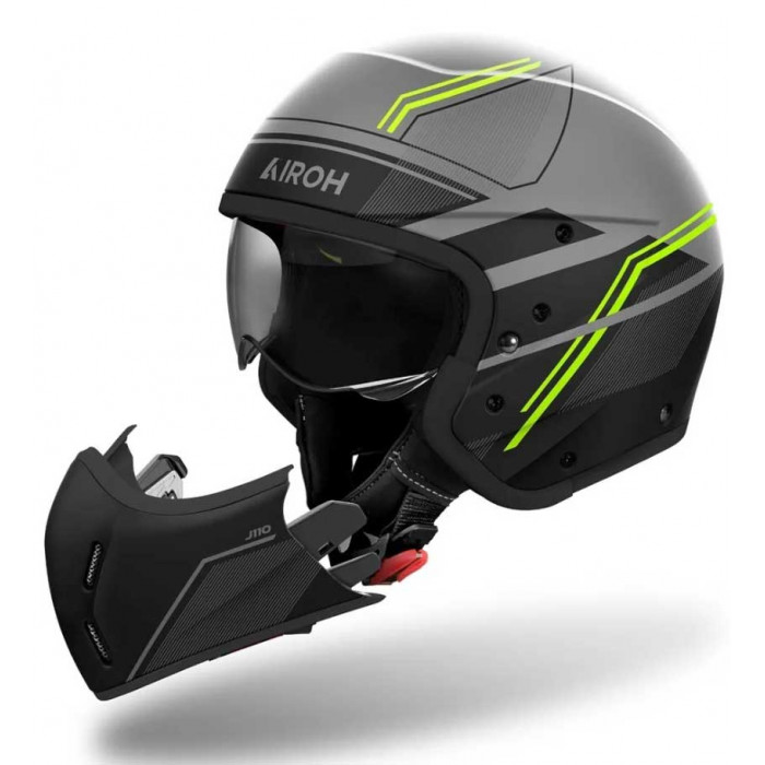 Мотошлем Airoh J110 SLIM, жёлтый матовый, S