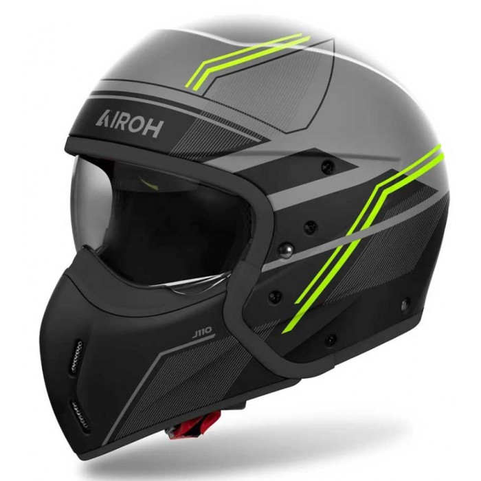 Мотошлем Airoh J110 SLIM, жёлтый матовый, S