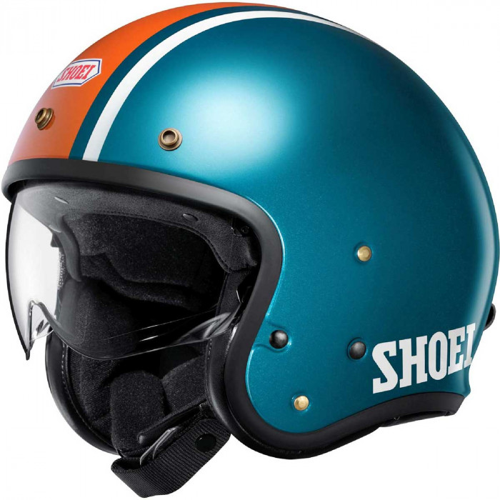 Мотошлем SHOEI J.O2 AVENTURE, бирюзово-оранжевый