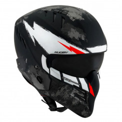Мотошлем SUOMY ARMOR HI VOLT, цвет Черный Матовый/Белый