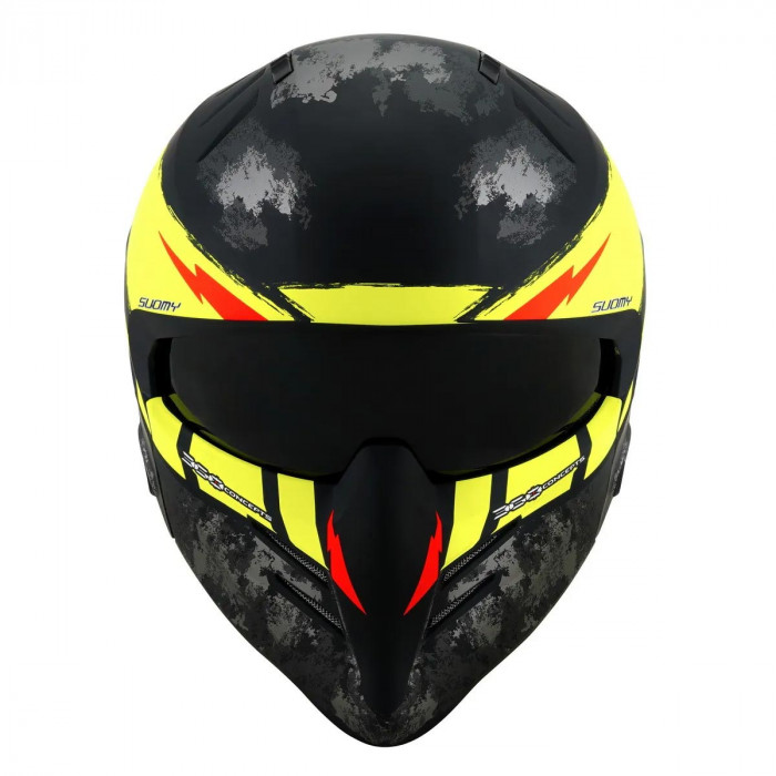 Мотошлем SUOMY ARMOR HI VOLT, цвет Черный Матовый/Желтый, Размер L