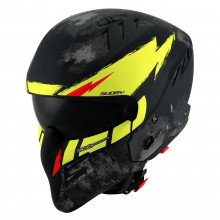[SUOMY] Мотошлем ARMOR HI VOLT, цвет Черный Матовый/Желтый, Размер L