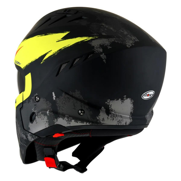 Мотошлем SUOMY ARMOR HI VOLT, цвет Черный Матовый/Желтый, Размер M