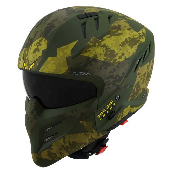 Мотошлем SUOMY ARMOR URBAN SQUAD CAMOUFLAGE, цвет Зеленый Матовый, Размер L