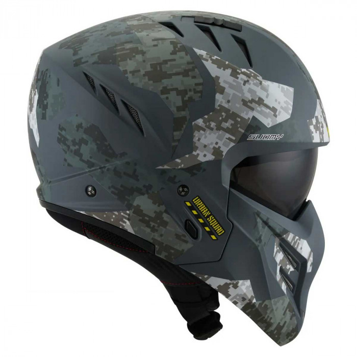 Мотошлем SUOMY ARMOR URBAN SQUAD CAMOUFLAGE, цвет Серый Матовый, Размер XL