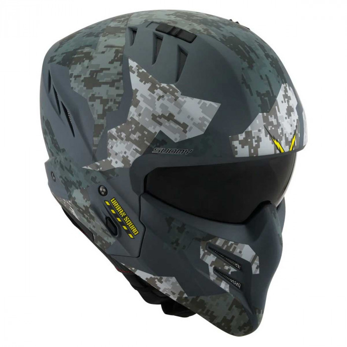 Мотошлем SUOMY ARMOR URBAN SQUAD CAMOUFLAGE, цвет Серый Матовый, Размер XL