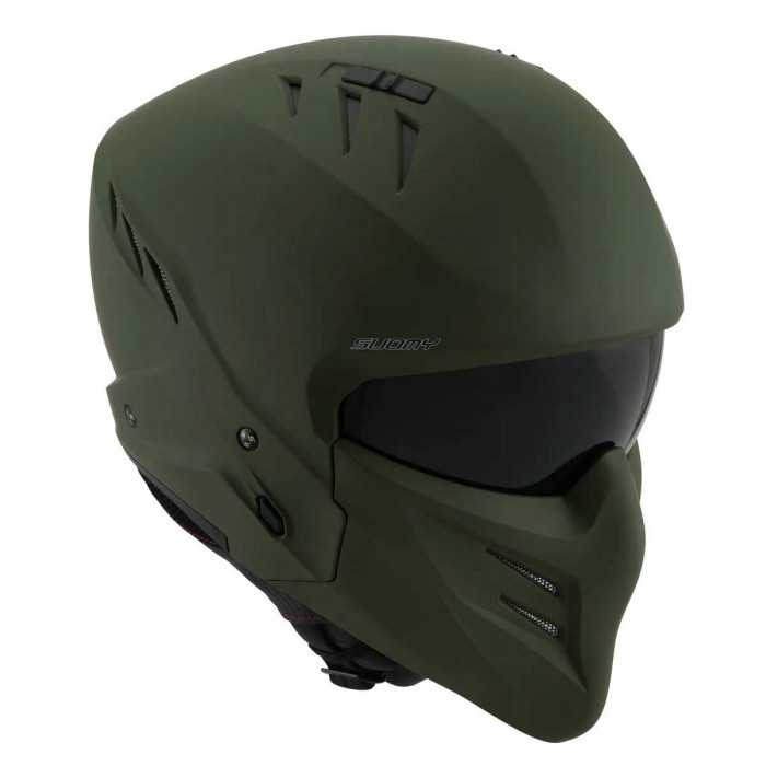 Мотошлем SUOMY ARMOR PLAIN, цвет Зеленый Матовый, Размер S
