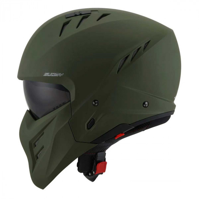 Мотошлем SUOMY ARMOR PLAIN, цвет Зеленый Матовый, Размер S