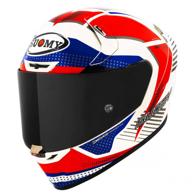 Мотошлем SR-GP EVO AIRSPEED, цвет Красный/Синий, Размер M