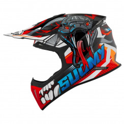 Мотошлем SUOMY X-WING SNAKE, цвет Черный/Красный/Синий