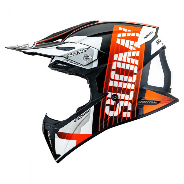 Мотошлем SUOMY X-WING AMPED, цвет Черный/Оранжевый, Размер L