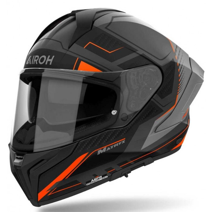 Мотошлем Airoh MATRYX ROCKET, оранжевый матовый, 2XL