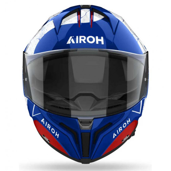 Мотошлем Airoh MATRYX SCOPE, Glossy, синий, красный, глянцевый, L