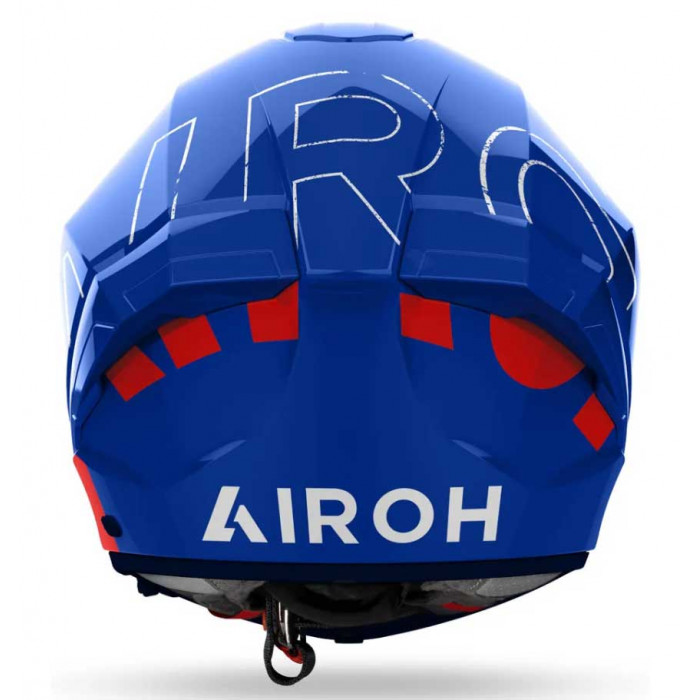 Мотошлем Airoh MATRYX SCOPE, Glossy, синий, красный, глянцевый, L