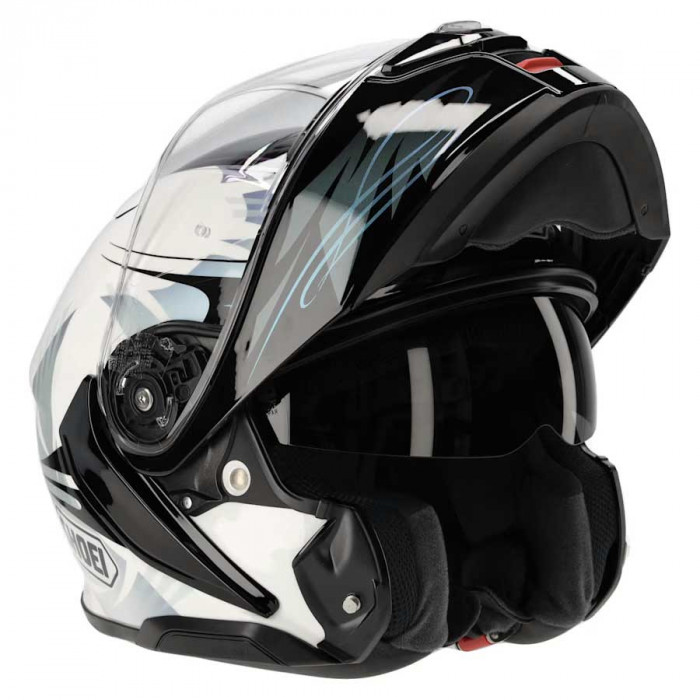 Мотошлем SHOEI NEOTEC III BREEZE, черно-бело-серебристый