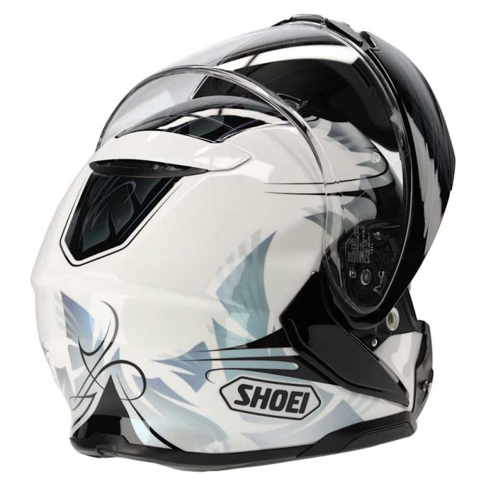 Мотошлем SHOEI NEOTEC III BREEZE, черно-бело-серебристый