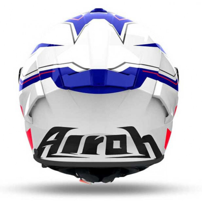 Мотошлем Airoh SPARK DART, Glossy, синий, красный, M