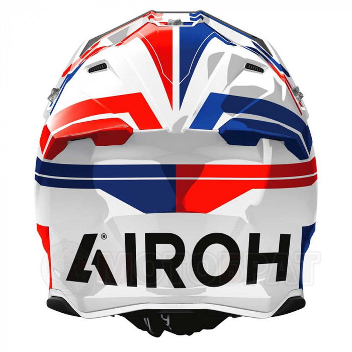Мотошлем Airoh TWIST DYNASTY, красный, синий, глянцевый, 2XL