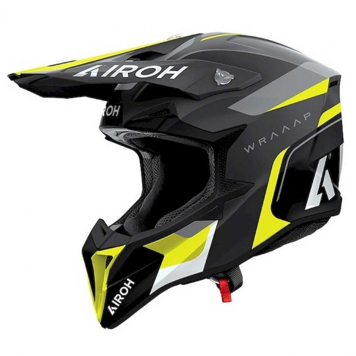 Мотошлем Airoh WRAAAP CONQUER, жёлтый матовый, 2XS