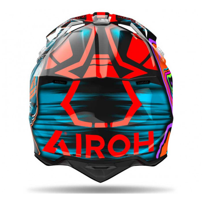Мотошлем Airoh WRAAAP CYBER Gloss, оранжевый, 2XS