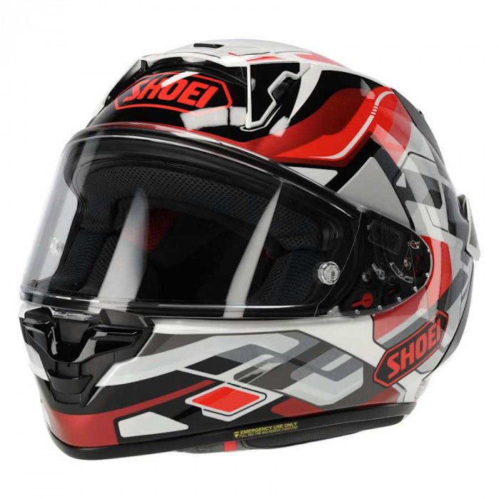 Мотошлем SHOEI X-Spirit PRO VALION, бело-красно-серый