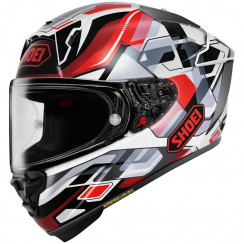 Мотошлем SHOEI X-Spirit PRO VALION, бело-красно-серый