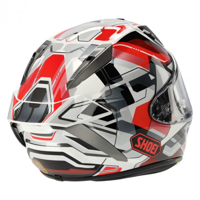 Мотошлем SHOEI X-Spirit PRO VALION, бело-красно-серый