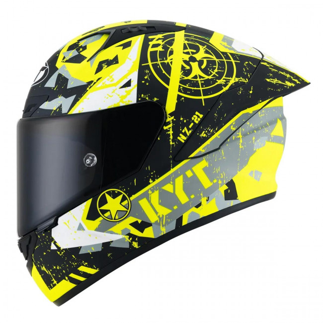 Мотошлем NZ RACE BLAZING, цвет Желтый Матовый, Размер L