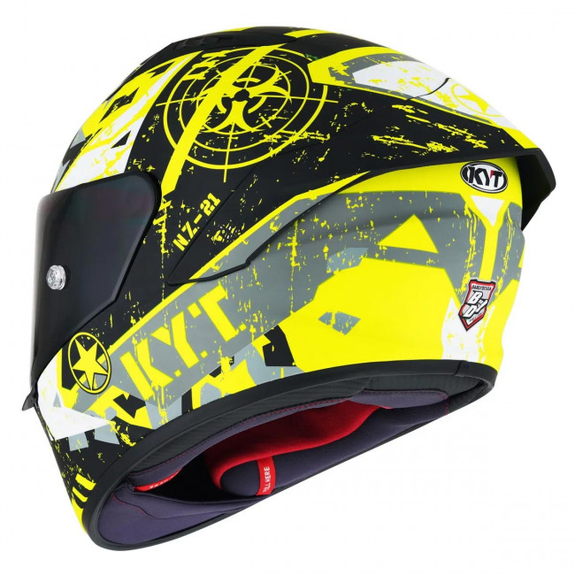 Мотошлем NZ RACE BLAZING, цвет Желтый Матовый, Размер L