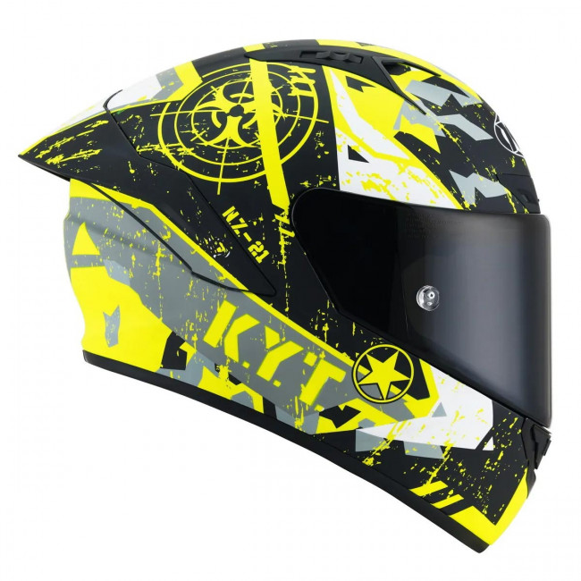 Мотошлем NZ RACE BLAZING, цвет Желтый Матовый, Размер L