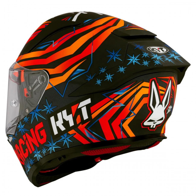 Мотошлем R2R MAX FERNANDEZ 2022 REPLICA, цвет Черный Матовый/Оранжевый/Синий, Размер S