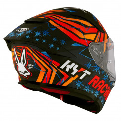 Мотошлем KYT R2R MAX FERNANDEZ 2022 REPLICA, цвет Черный Матовый/Оранжевый/Синий