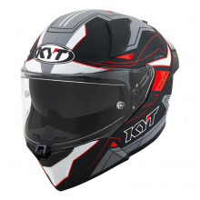 [KYT] Мотошлем R2R LED, цвет Черный Матовый/Серый, Размер S