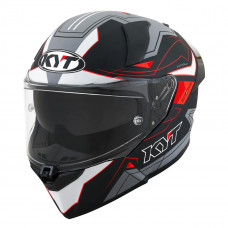 [KYT] Мотошлем R2R LED, цвет Черный Матовый/Серый, Размер S