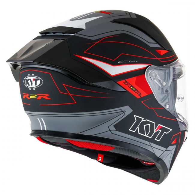 Мотошлем R2R LED, цвет Черный Матовый/Серый, Размер 2XL