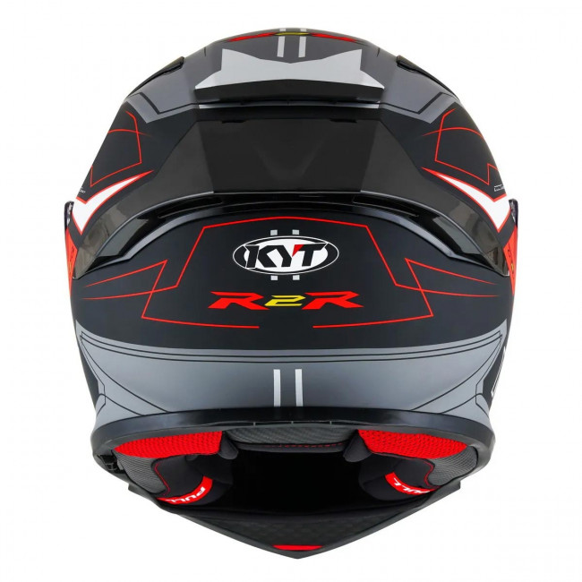 Мотошлем R2R LED, цвет Черный Матовый/Серый, Размер 2XL