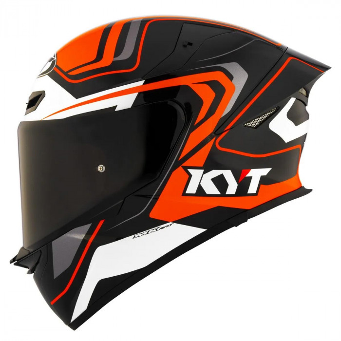 Мотошлем KYT TT-REVO OVERTECH, цвет Черный/Оранжевый, Размер L