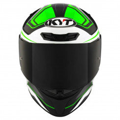 Мотошлем KYT TT-REVO OVERTECH, цвет Черный/Зеленый