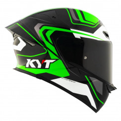 Мотошлем KYT TT-REVO OVERTECH, цвет Черный/Зеленый