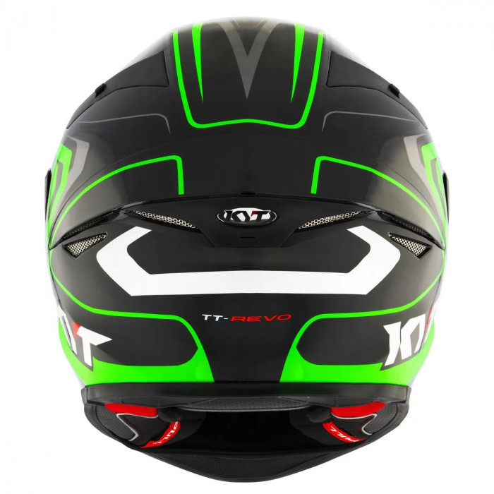 Мотошлем KYT TT-REVO OVERTECH, цвет Черный/Зеленый, Размер XL