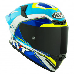 Мотошлем KYT TT-REVO GRAND PRIX, цвет Белый/Синий