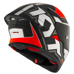 Мотошлем KYT TT-REVO ELECTRON, цвет Серый Матовый/Красный
