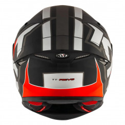 Мотошлем KYT TT-REVO ELECTRON, цвет Серый Матовый/Красный