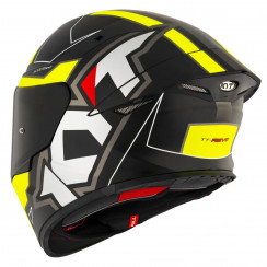 Мотошлем KYT TT-REVO ELECTRON, цвет Черный Матовый/Желтый