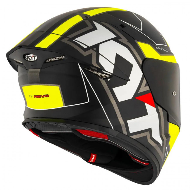 Мотошлем TT-REVO ELECTRON, цвет Черный Матовый/Желтый, Размер M