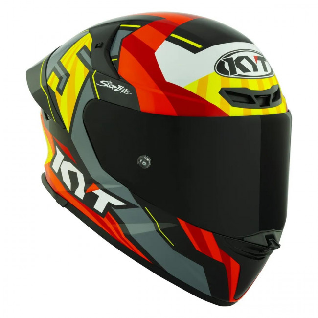 Мотошлем TT-REVO FLUX, цвет Черный/Желтый/Красный, Размер M