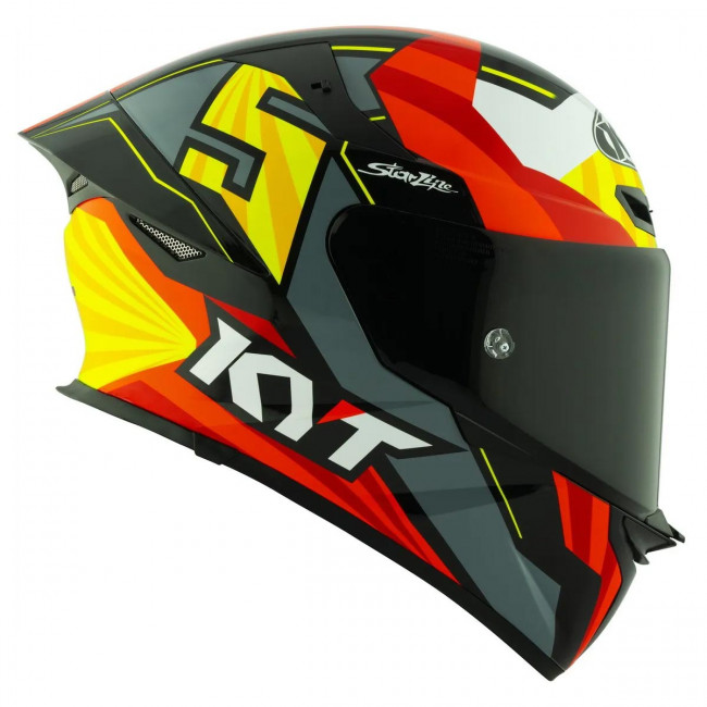 Мотошлем TT-REVO FLUX, цвет Черный/Желтый/Красный, Размер M