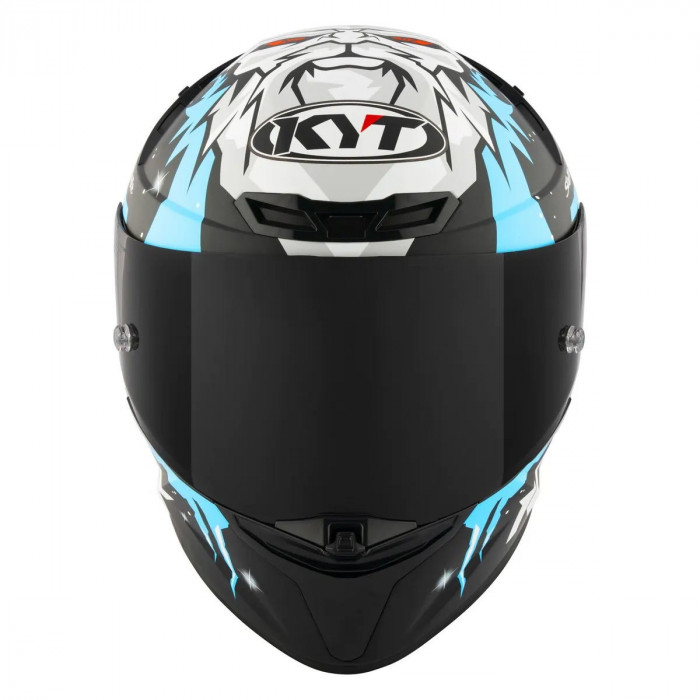 Мотошлем KYT TT-REVO MASIA REP. WINTER TEST, цвет Черный/Белый/Синий, Размер L